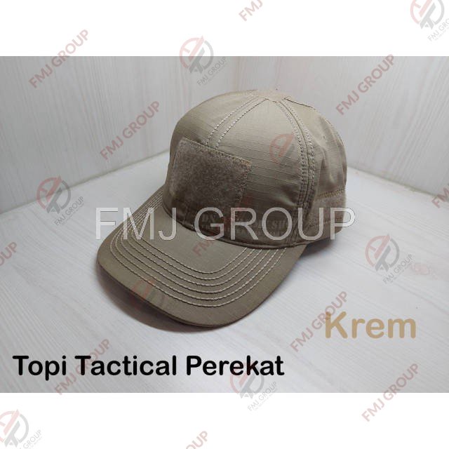 Topi Tactical Perekat Velcro Krem, Hitam, Abu, Hijau Pol PP