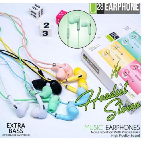 [ ABJ ] Headset Macaron U28 Extra Bass