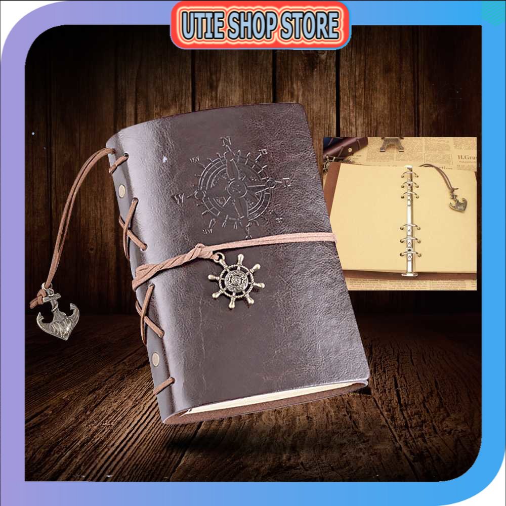 

UTIE STORE - Buku Catatan Harian Binder Kulit Retro Pirate Daily Notebook - 8005
