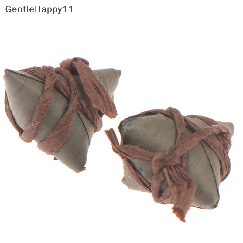 Gentlehappy 2Pcs 1: 12rumah Boneka Miniatur Tradisional China Nasi-pudding model zongzi id