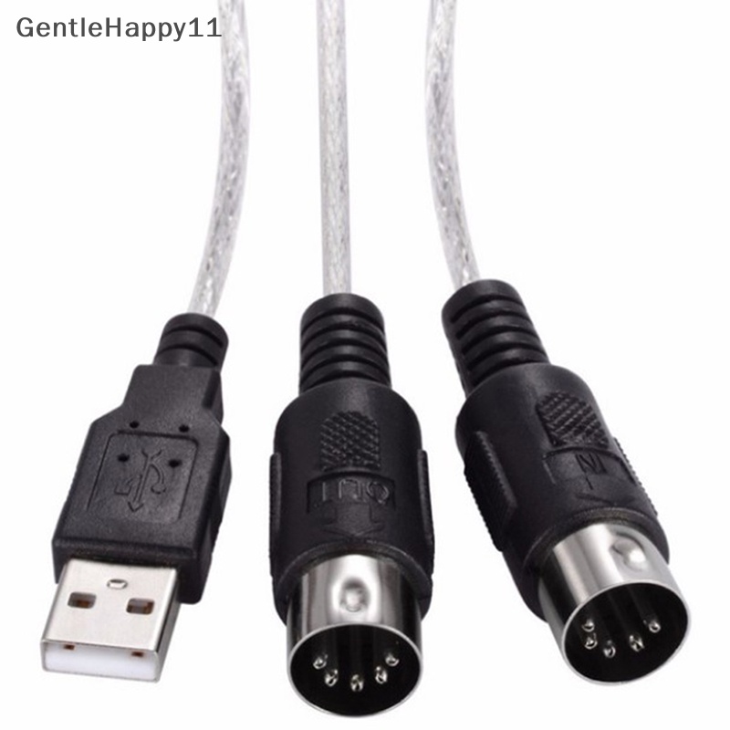 Gentlehappy USB IN-OUT MIDI Cable Converter PC Ke Music Keyboard Adapter Cord id