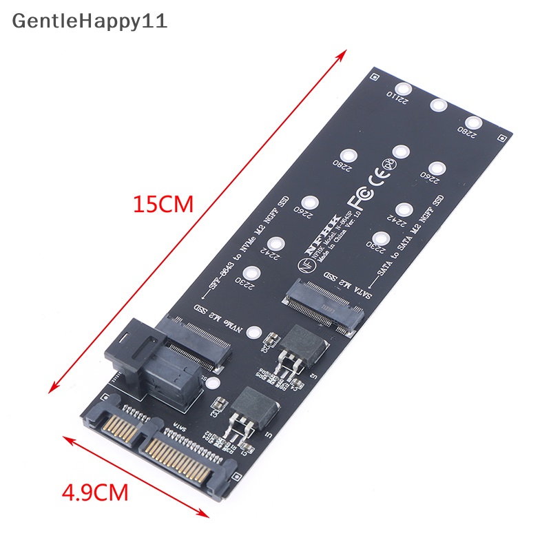 Gentlehappy 22Pin SATA M.2 SSD Adapter SFF-8643 Ke NVMe M.2 NGFF SSD Untuk Mainboard id