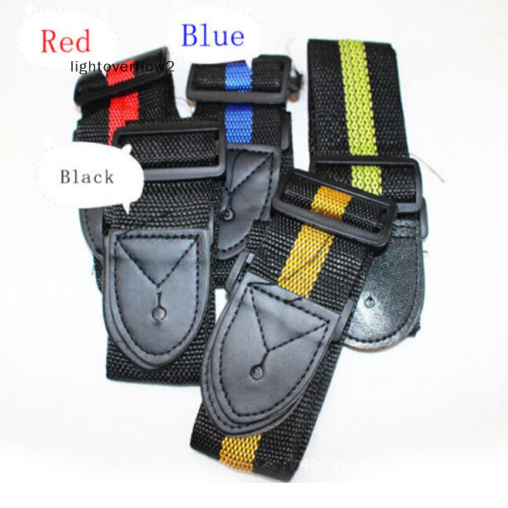 [lightoverflow2] New Acoustic Electric Guitar Bass Nylon Adjustable Strap Belt Tali Gitar [ID]