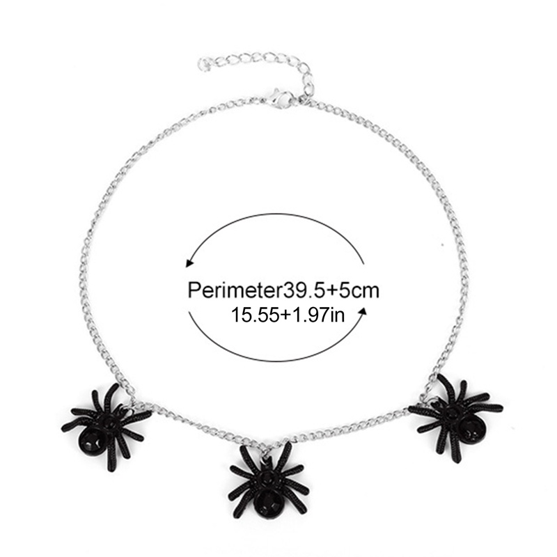 Hip-hop Spider Pendant Kalung Pria Dan Wanita Kepribadian Sederhana Dan Serbaguna Fashion Klavikula Aksesoris