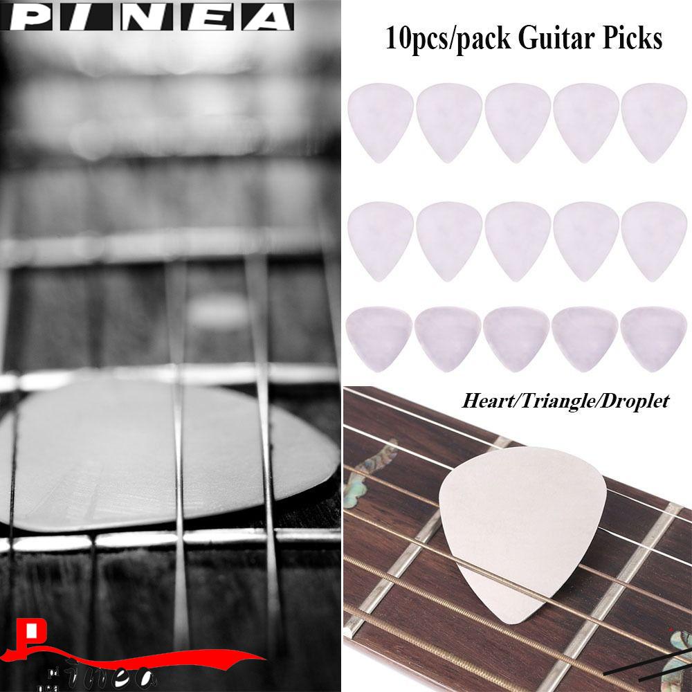 Nanas 10pcs/pak Picks Gitar3 * 2.56cm/2.85 * 3cm/2.46 * 2.47cm Aksesoris Plectrum 0.3mm Gitar Bass Picks