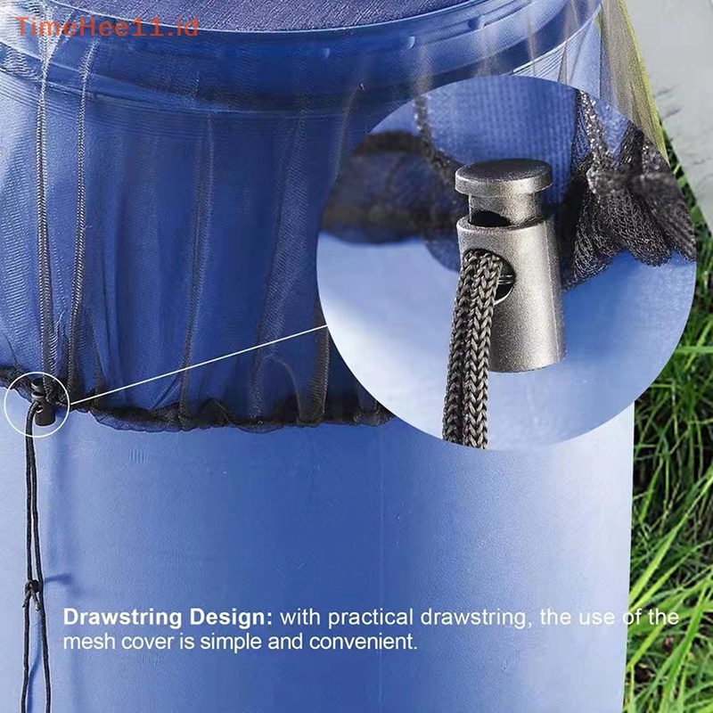 Timehee Rain Bucket Net Cover Bucket Insect Proof Net Penutup Pelindung Layar Air ID