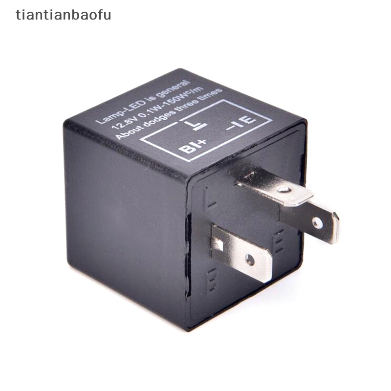 [tiantianbaofu] 12v 3-Pin LED Adjustable Car Flasher Flash Relay Untuk Lampu Sein CF13 Butik