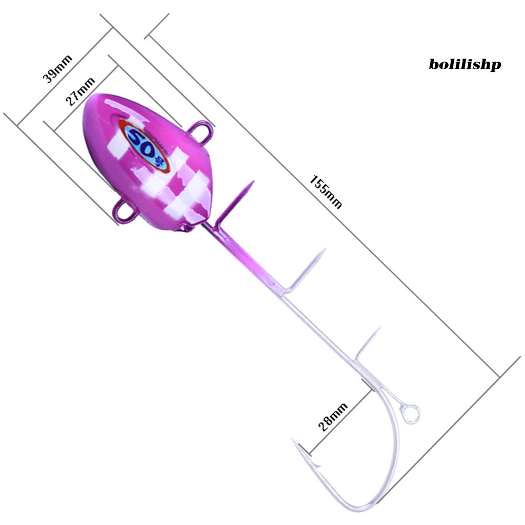 Bo-190g/15.5cm Single Hook Umpan Keras Berbentuk Ikan Kekuatan Tinggi Tajam Logam Bercahaya Ketangguhan Yang Baik Memancing Umpan Perlengkapan Memancing