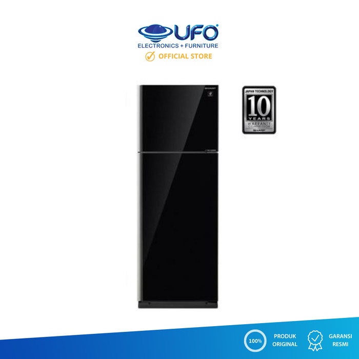 Sharp Kulkas 2 Pintu 428L J-Tech Inverter SJIG571PGBK