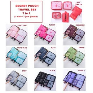 hmmcollections I Secret pouch Bags in Bag Travel Organizer 7 in 1.Tas penyimpanan dalam koper