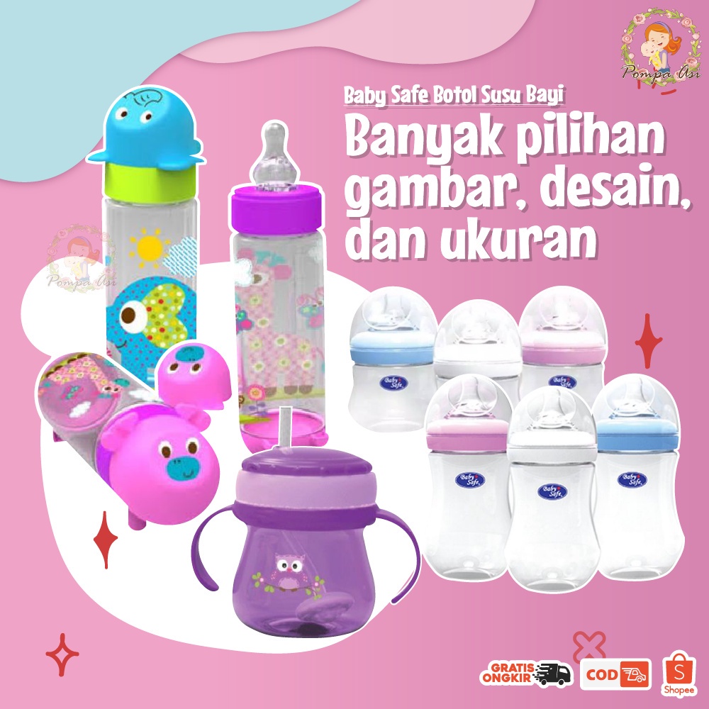 Baby Safe Botol Susu Bayi Wide Neck / Botol Susu Bayi Standar Neck / Botol Susu Baby Safe