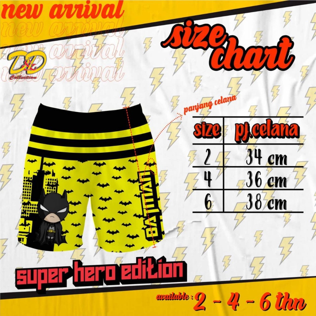 Shortpant Superhero dan BT21 by D&amp;D