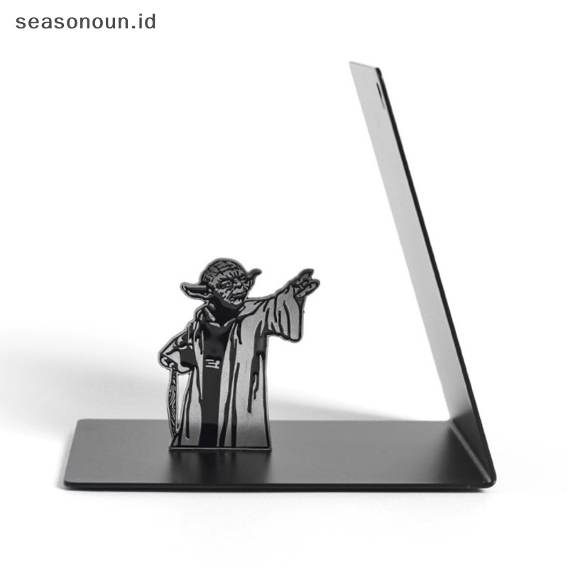 Seasonoun 1pc Rak Buku Besi Star Wars Master Yoda Rak Buku BOOKENDS Book Holder.