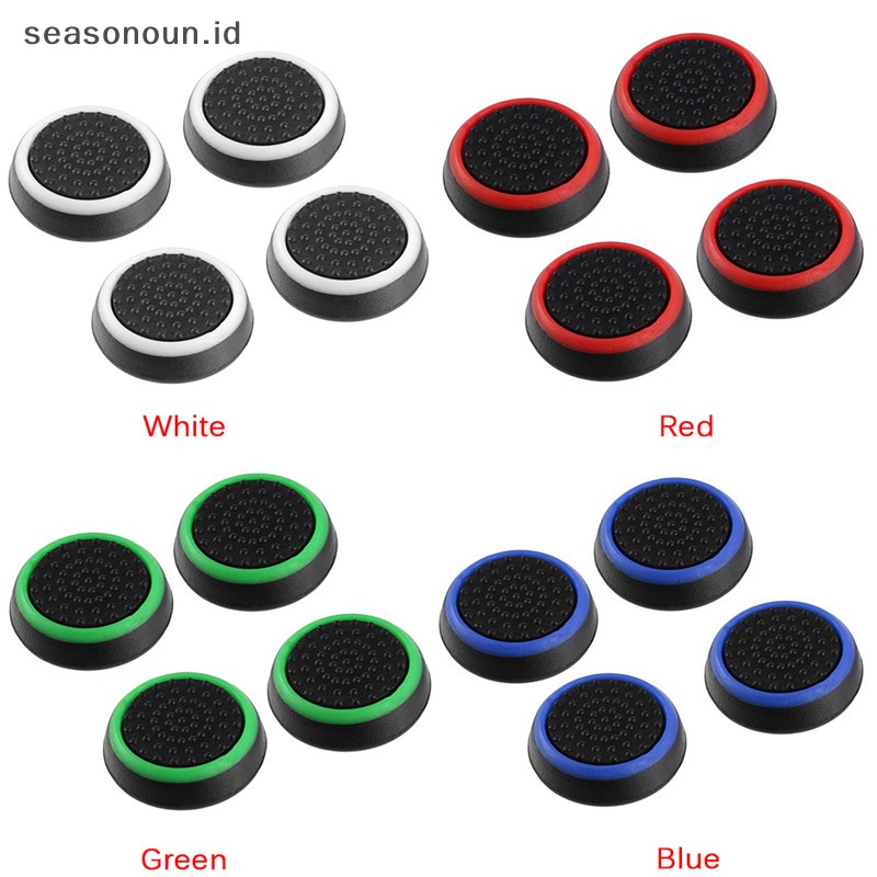 Seasonoun 4PCS Controller Aksesoris Game Thumb Stick Grip Joy Cap Untuk PS3 PS4 XBOX.