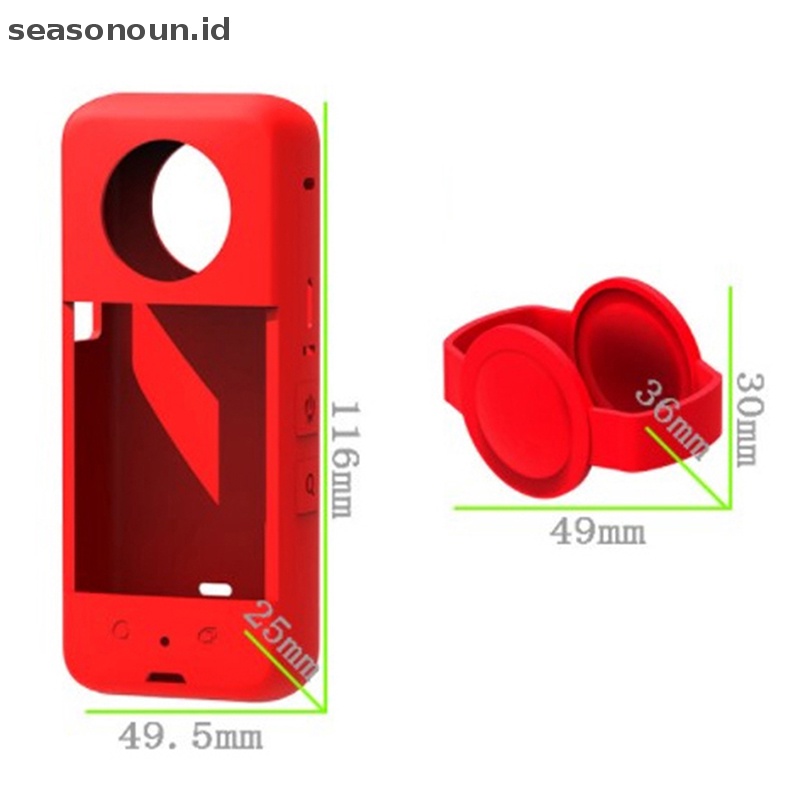 Seasonoun Silicone Case Insta360 ONE X3 Kamera Action Panorama Dustproof Anti-Drop Case.