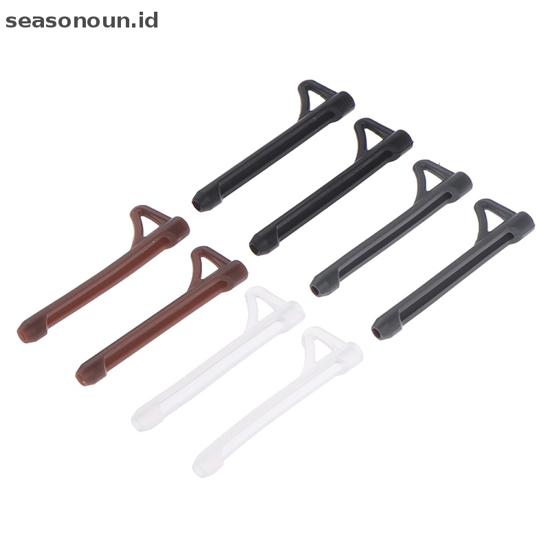 Seasonoun 5pasang Kacamata Penutup Anti Slip Ear Hook Silikon Anti-Slip Holder Untuk Kacamata.