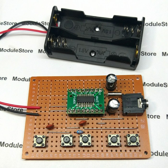 Radio FM Stereo 76-108MHz Kit DIY Belajar Merangkai Elektro