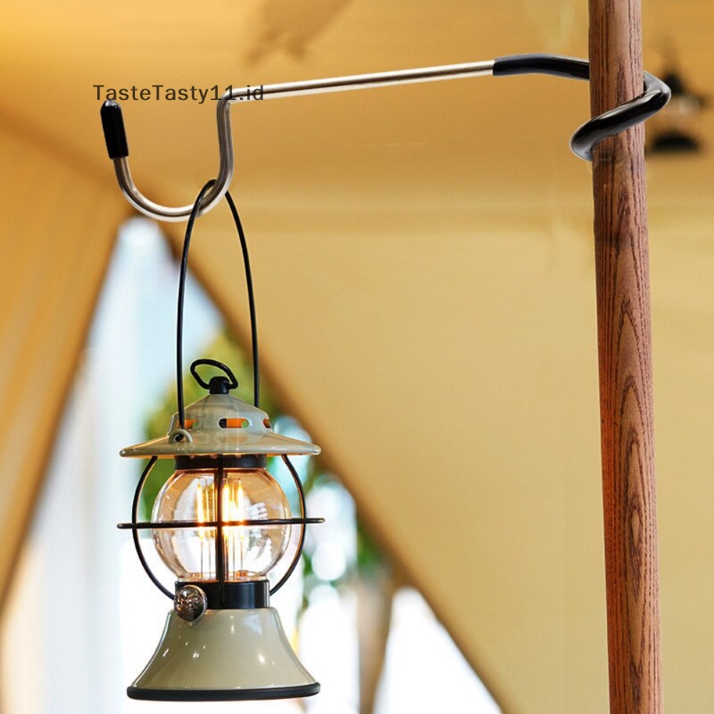 Pengait Tiang Lampu Camping TasteTasty Pengait Lampu Tiang Tenda Stainless Steel al Outd.