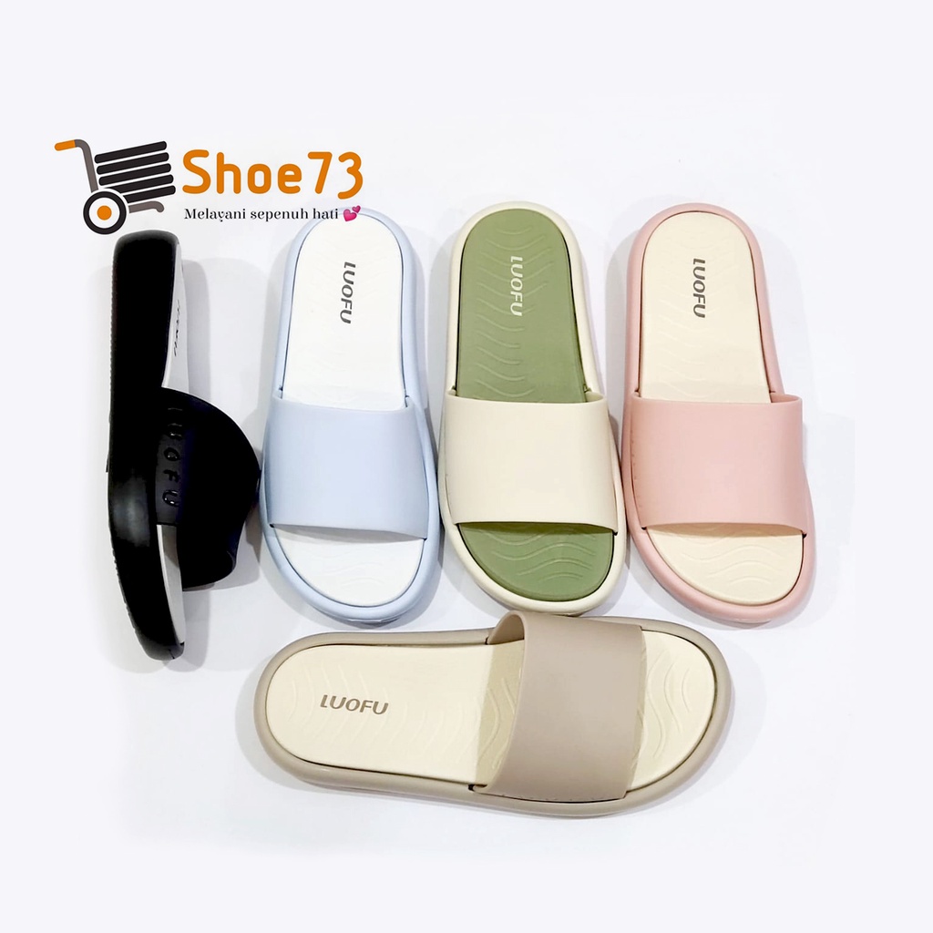 LUOFU E 7208 E01DW SIZE 36-40 | Sandal selop jelly wanita | Sendal kokop cewek impor