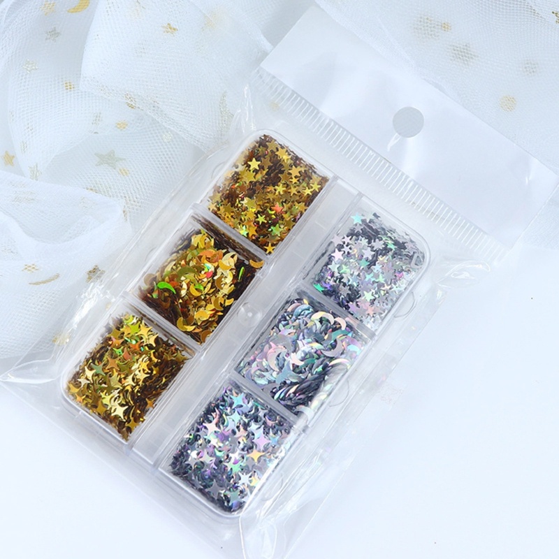 Siy Bulan Bintang Isi Glitter Untuk Perlengkapan Dekorasi Membuat Perhiasan Resin UV