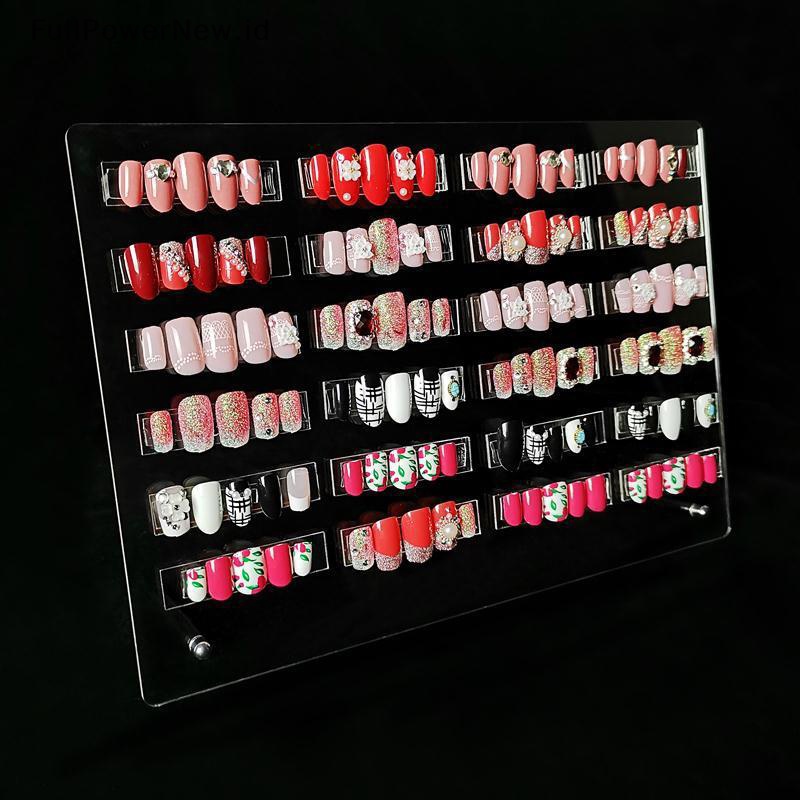 Papan Display Kuku Model POWER Acrylic Nail Gel Polish Pernis Warna Pajangan Kartu Buku ID