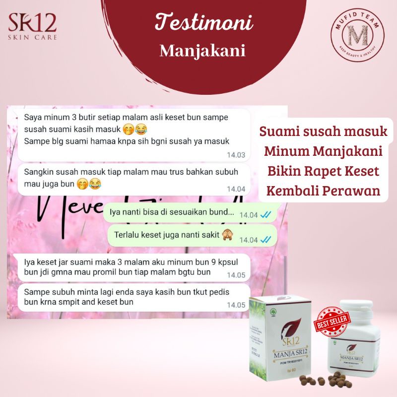 Manjakani SR12 - Obat Keputihan BPOM Merapatkan Miss V Rapet Keset Original