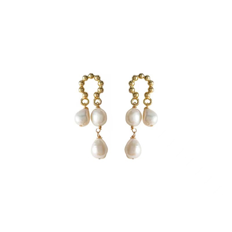 Anting Rumbai Mutiara Korea Desain Tinggi Rasa Studs Earring Earstuds Perhiasan Aksesoris