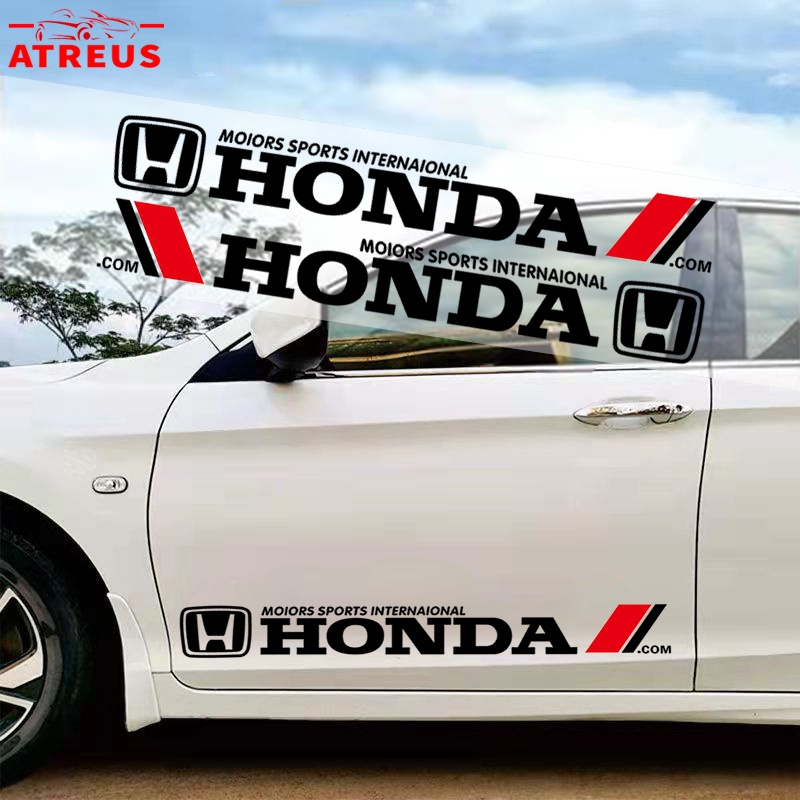 Stiker Mobil Honda Auto Door Side Body Decor Decals Anti Gores Cover Lecet Untuk Honda Brio City Civic CRV HRV BRV Accord Mobilio WRV Odyssey Freed Jazz Dekorasi Mobil