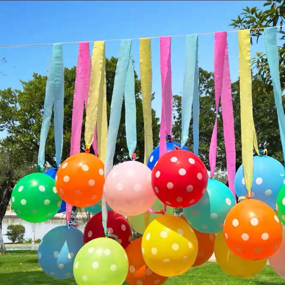 30pcs/set Balon Pita Kertas Warna-Warni Untuk Dekorasi Ulang Tahun Taman Photoshoot Piknik Outdoor Dan Tk