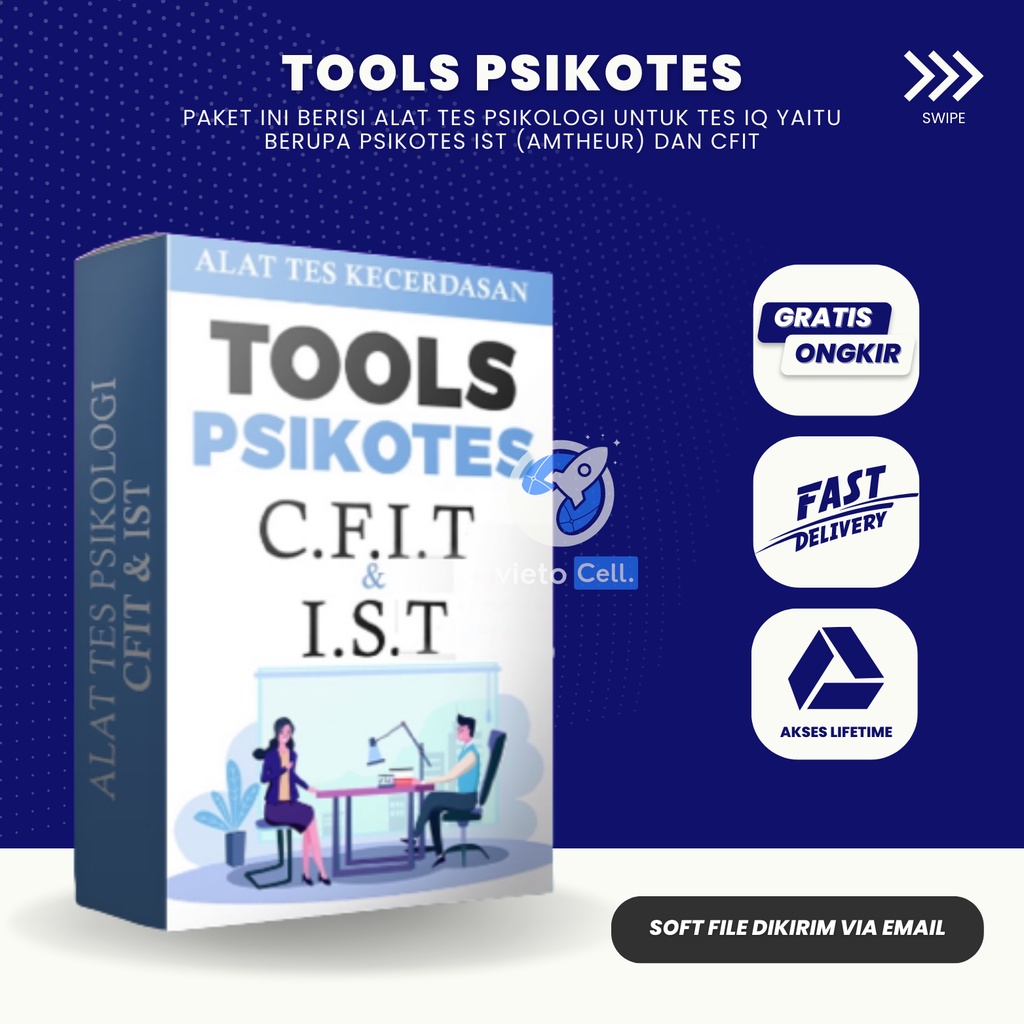 TOOLS PSIKOTES - Alat Tes Psikologi CFIT & IST - Pengukur Kecerdasan IQ Layanan Digital