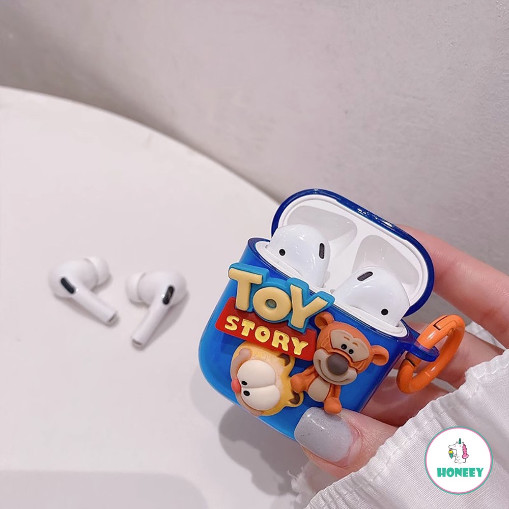 3d Cute Toy Story Blue Silicone Soft Headphone Case Untuk Apple AirPods 12 2 AirPods Pro Wireless Bluetooth Charging Box