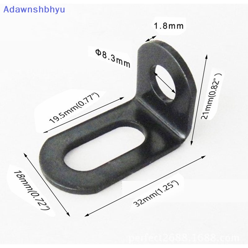 Adhyu 10pcs Metal Corner Behel s Sudut Kanan L Shape Brace Black ID