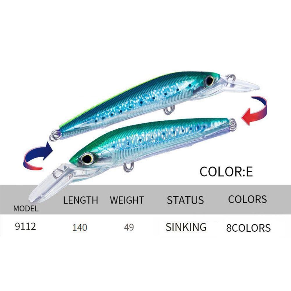 TOP Umpan Ikan Kecil Tenggelam 40mm/49g Crankbaits Striped bass Minnow Lures