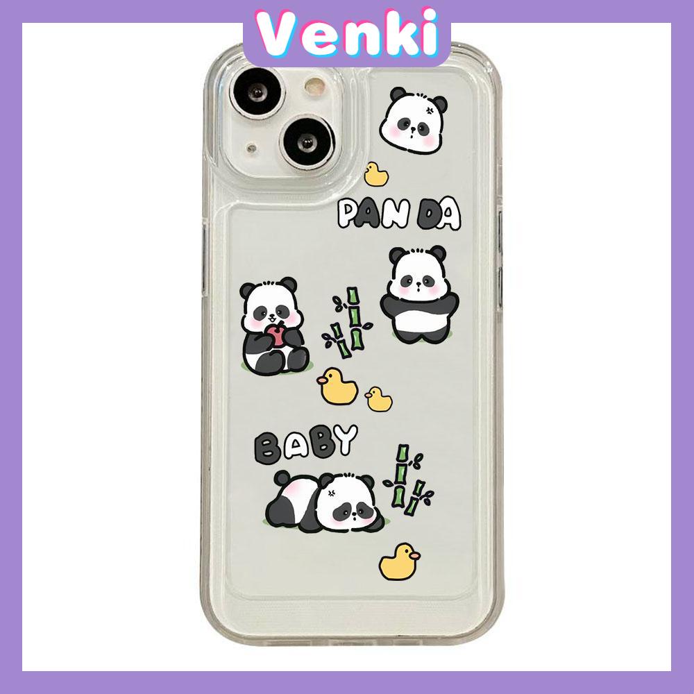 VENKI - For iPhone 11 iPhone Case Clear Big Hole Space Case TPU Soft Shell Shockproof Protection Camera Cute Panda Compatible with iPhone 14 13 Pro max 12 Pro Max 11 xr xs max 7 8