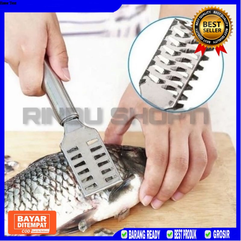 (RS) Alat Serut Sisik Ikan / Alat Pembersih Sisik Ikan / Pengupas Sisik Ikan Bahan Stainless