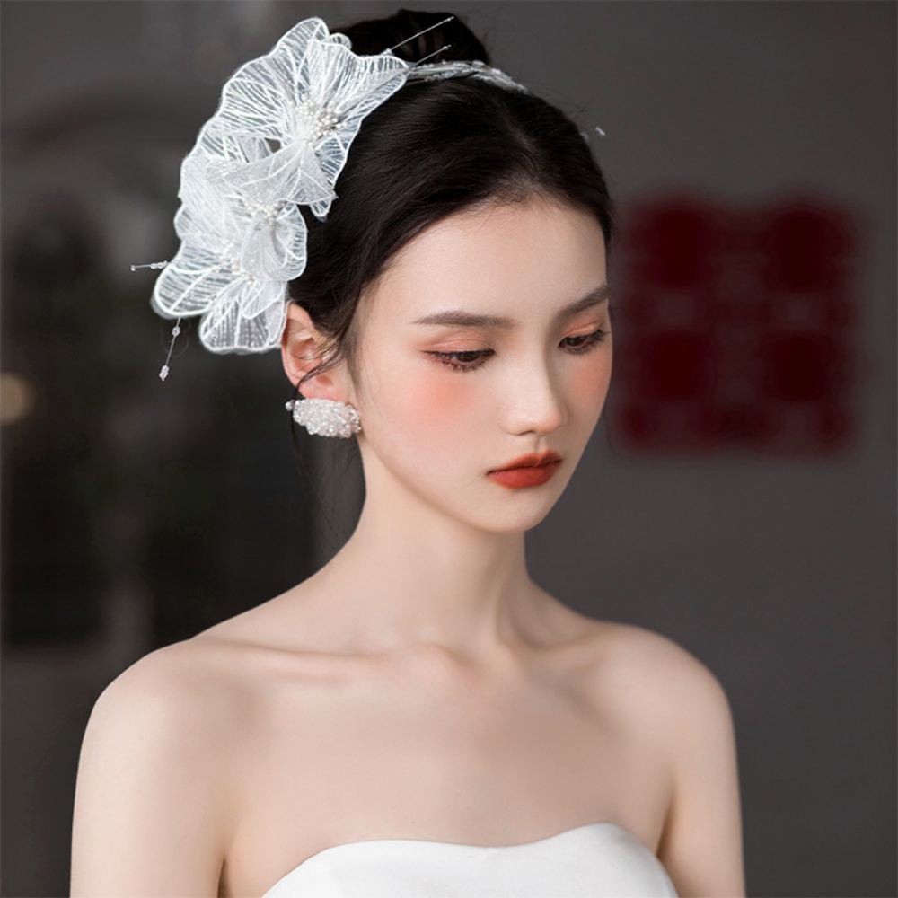 Bridal Hair Band Handmade Bunga Hiasan Kepala Hoops Gaun Pengantin Aksesoris Rambut Styling Aksesoris