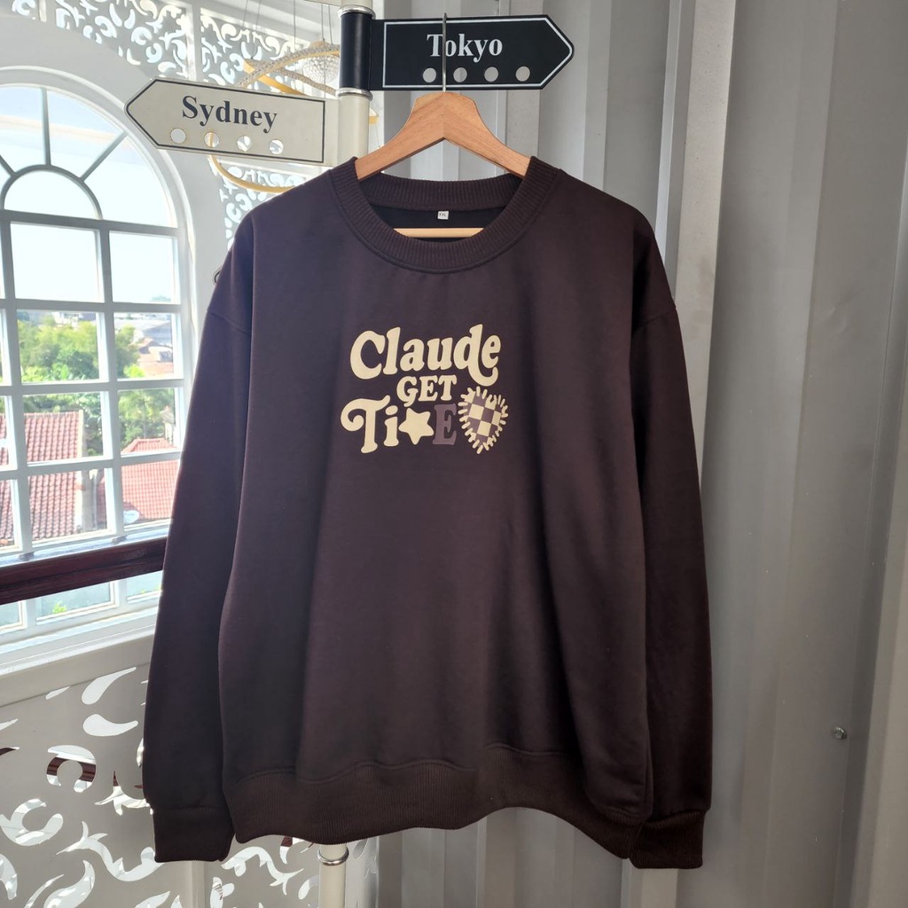 NOUSKA - CLAUDE XXL SWEATER Oversize Wanita Korea Vintage Jumbo XXL