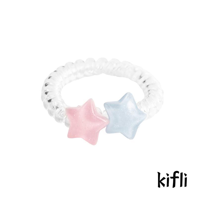 [KD] Gelang Pentagram Lucu Telepon Kawat Karet Gelang Gadis Lucu Kepala Tali