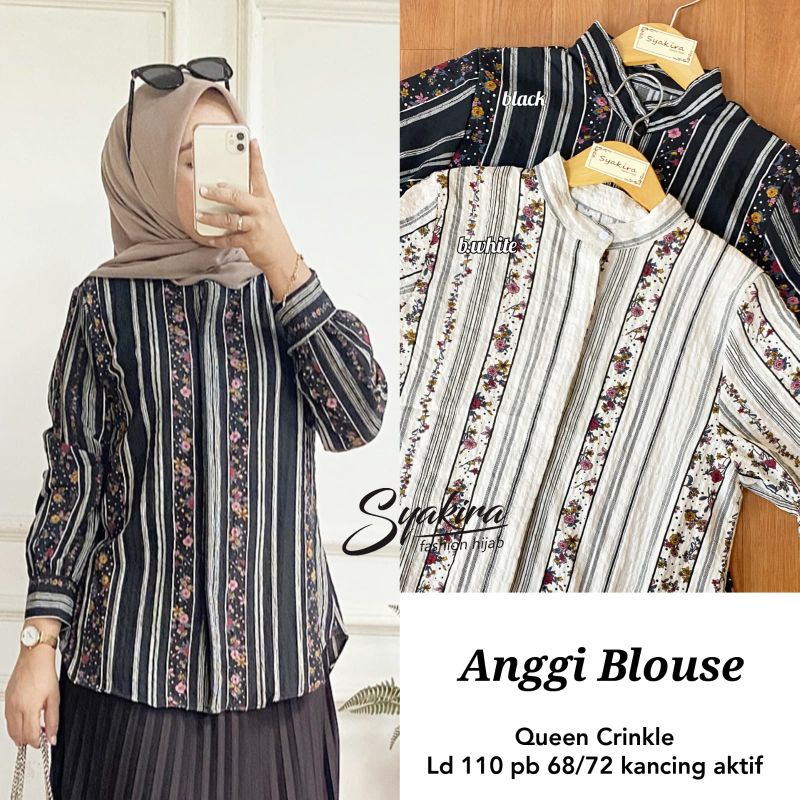 ANGGI Blouse ORI SYAKIRA | Queen Crinkle