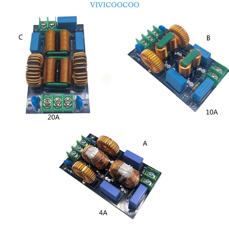 Vivi AC 110V 220V EMI Filter FCC Interference 4A 10A 20A Filter Daya EMI EMC 3 Tahap