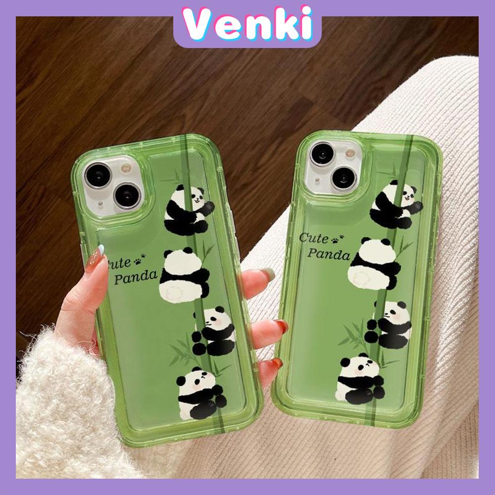 VENKI - For iPhone 11 Case Clear Phone Case TPU Soft Case Airbag Shockproof Protection Camera Cute Bamboo Panda Compatible with iPhone 14 13 Pro Max iPhone 12 Pro Max XR XS 7 8Plus