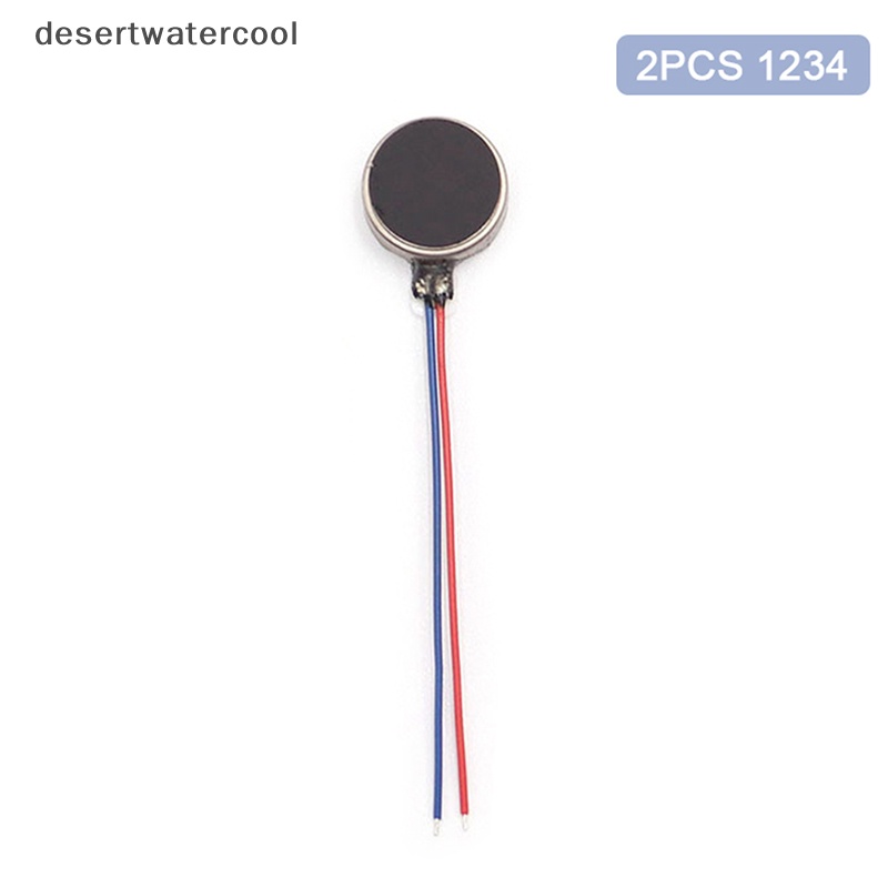 Deid 2PCS 123410x3mm Motor Getaran Mini DC 3V 12000rpm Tombol Koin Datar-Tipe Micro DC Vibrag Motor Untuk Ponsel Pager Martijn