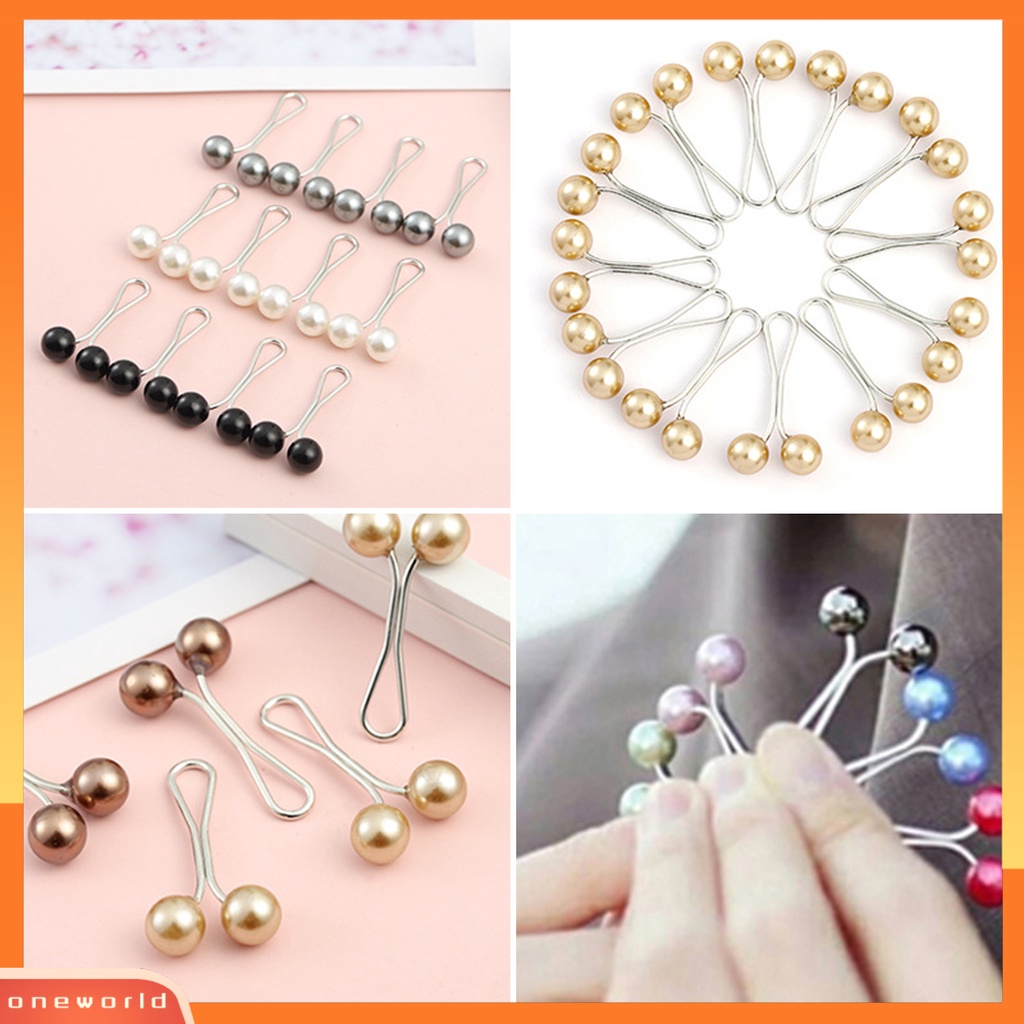[ONE] 12pcs Syal Bros Pin Warna Vibrant Desain Mutiara Imitasi Permukaan Halus Dapat Digunakan Kembali Bentuk Unik Hias Alloy Wanita Fashion Syal Kerudung Shawl Klip Aman Untuk Perempuan