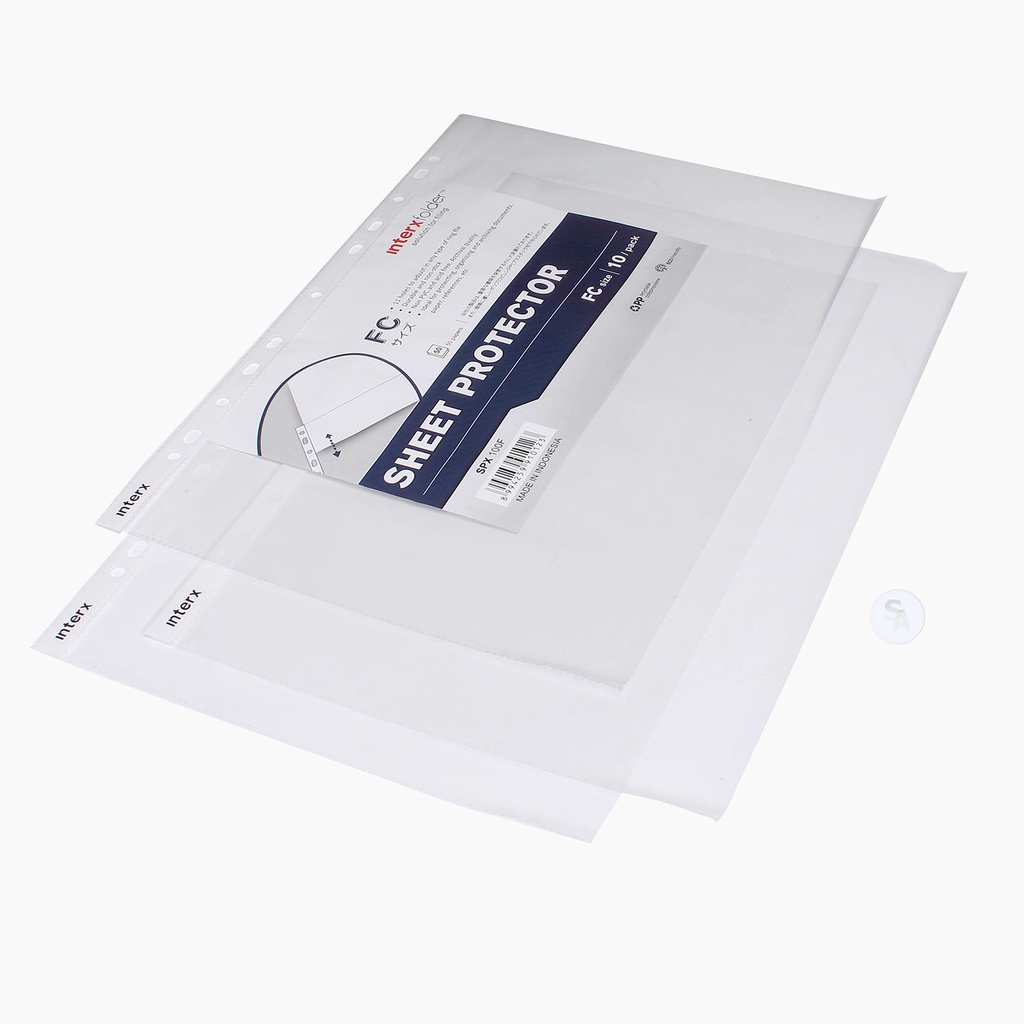 

INTER X Folder - Sheet Protector PP Pockets F4 - Pack
