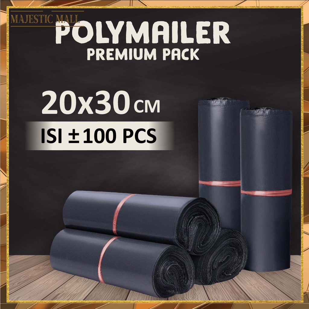

® Plastik Polymailer Olshop Kantong Online Shop Plastik Packing Hitam Bahan Tebal 20 x 30 Import COD