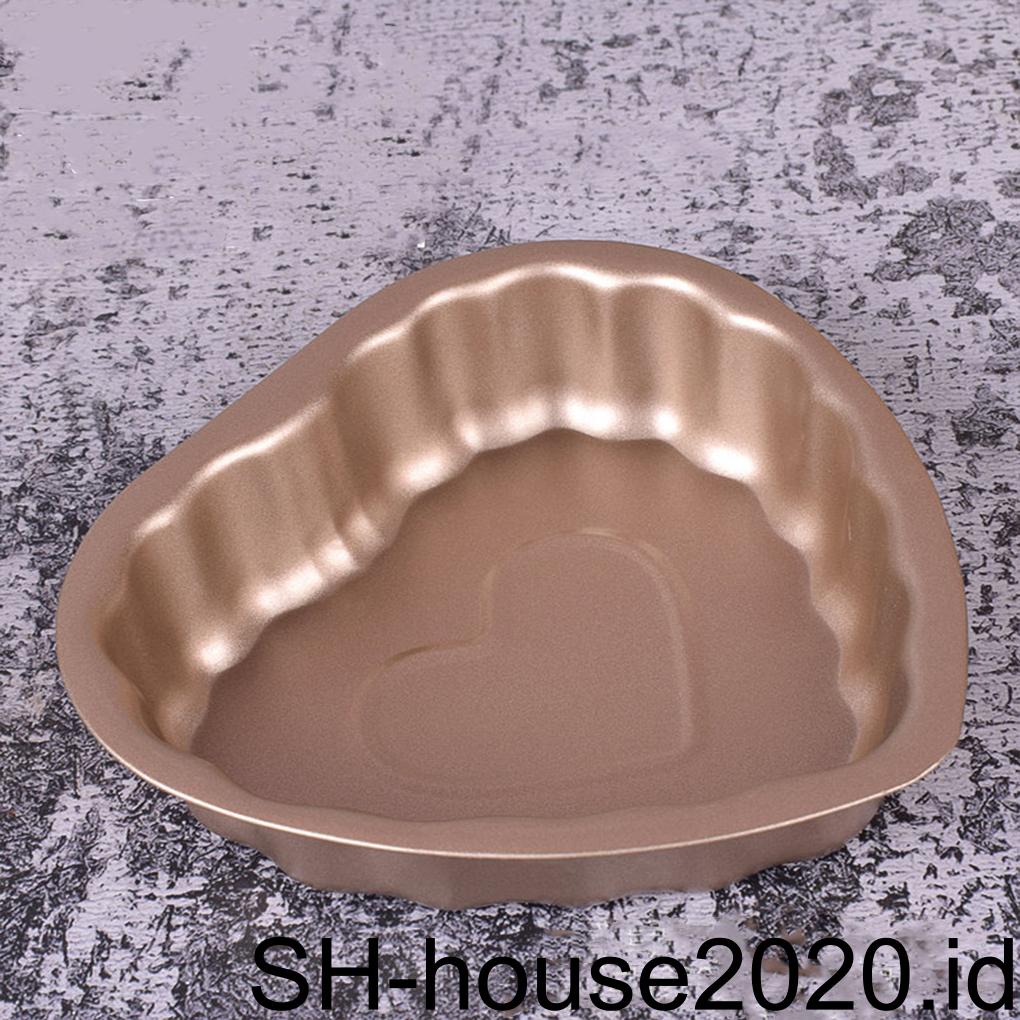Cetakan Loyang Kue Bentuk Hati Cetakan Baja Karbon Anti-Lengket Handmade Pastry Tray Quick Release Mold Dapur Anniversary
