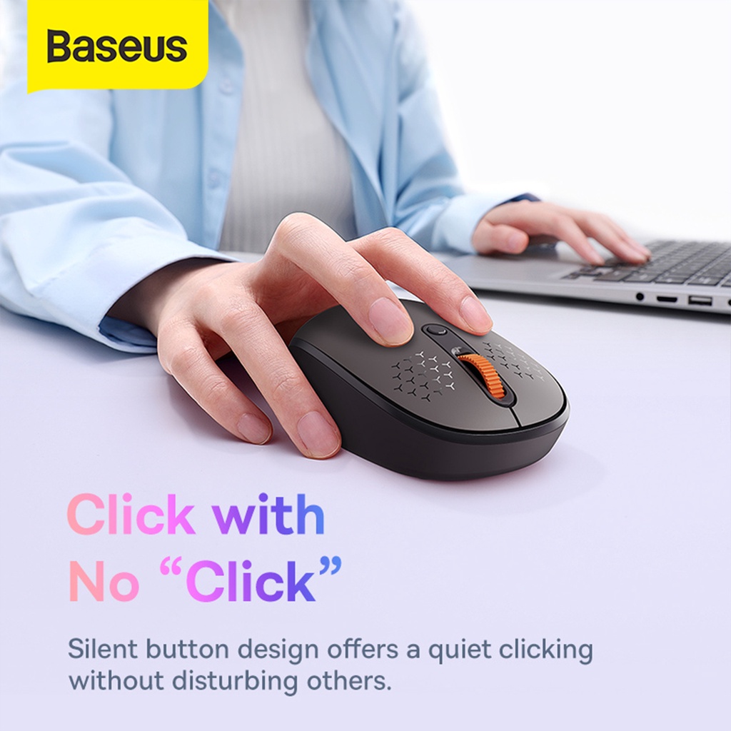 Baseus F01A Wireless Mouse Silent Click 1600 DPI USB 2.4G Mode