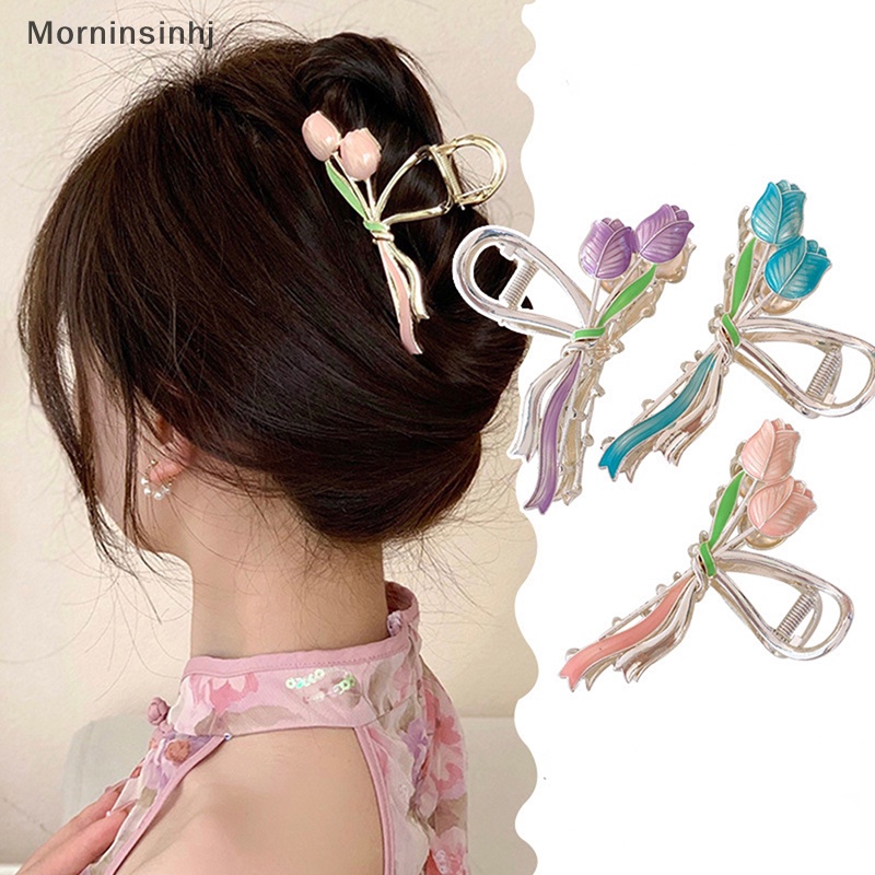 Mornin Bunga Tulip Hair Claw Headband Jepit Rambut Aksesoris Rambut Wanita Hair id