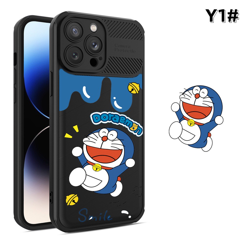 Casing Samsung A13 A04E A04S A04 A13 A02 A03 A03S A02S A20 A30 A12 A11 A10 A20S A10 M12 J7 Prime J7Pro Manyo Strawberry Bear Dan Doraemon Serat Karbon Cross Grain Phone Cover