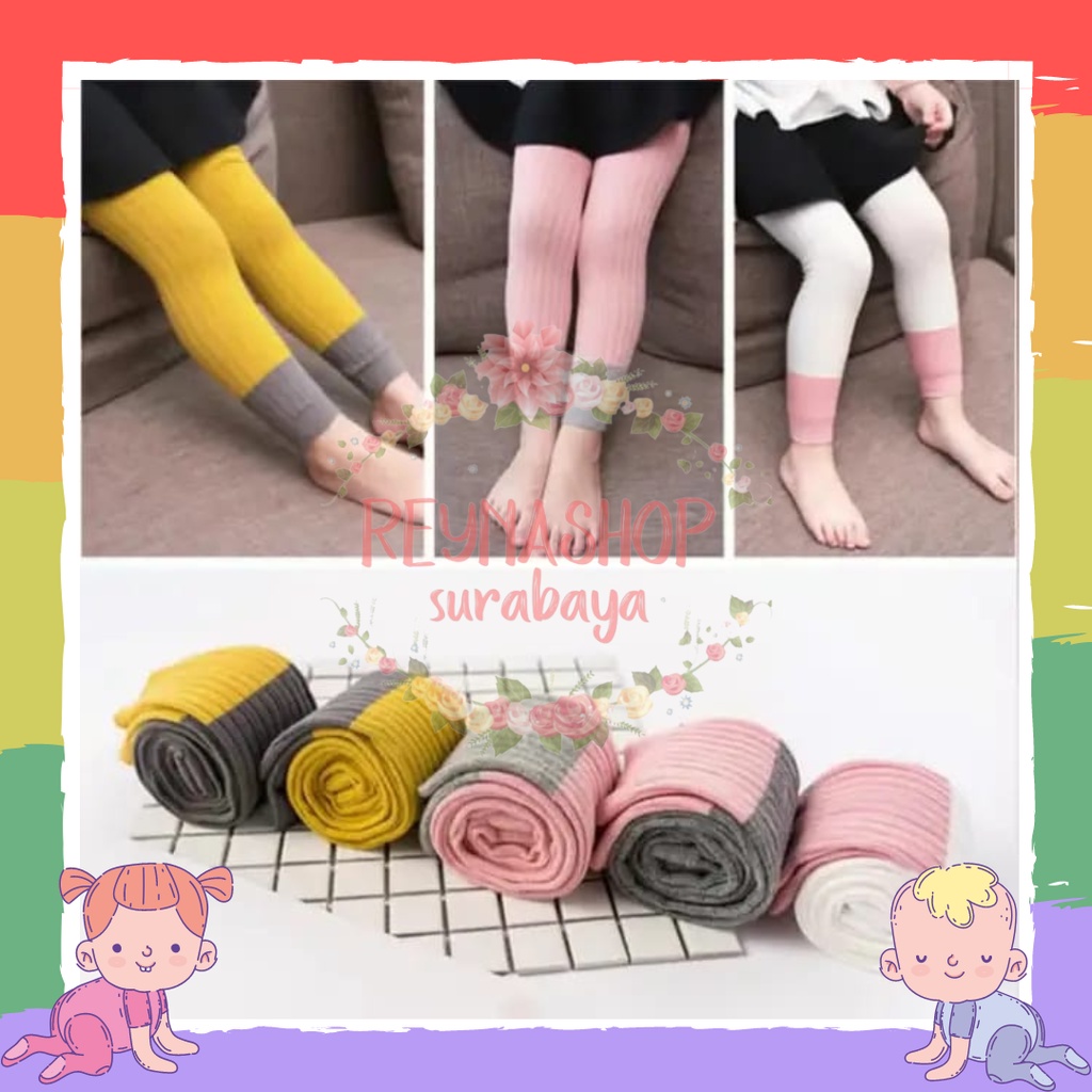 (LGAO) Legging POLOS 2 WARNA Bayi Perempuan / Legging Anak / Kaos Kaki Panjang Bayi